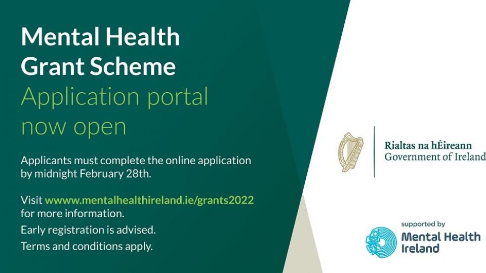 Onceoff Mental Health Grant Scheme of Up to €30,000 Open to Applicants